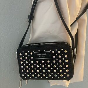 Kate Spade Black Studded Crossbody Bag
